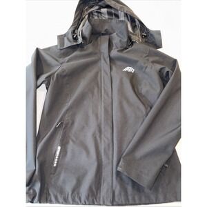 OTU Men's S Lightweight Hooded Jacket  Outdoor Shell Jacket BLACK Coat Gorpcore